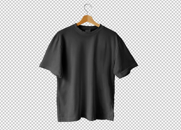 Free PSD | Isolated black t-shirt opened