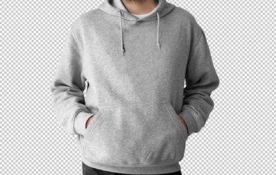 Free PSD | Isolated grey hoodie front