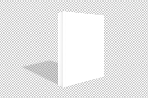 Free PSD | Isolated white book with shadow