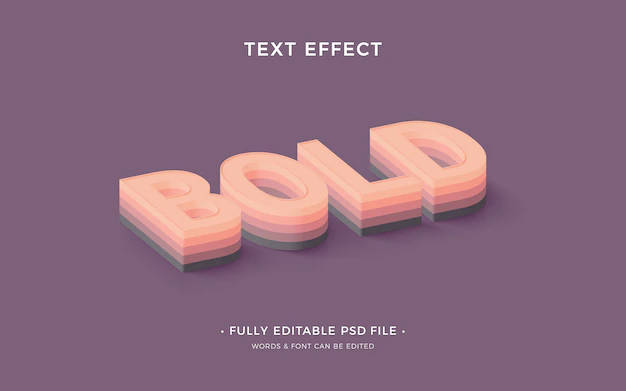 Free PSD | Isometric text effect