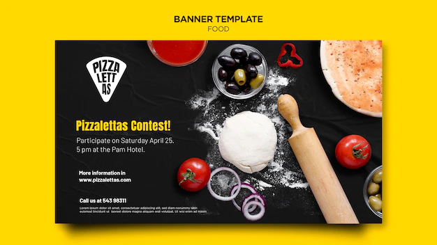 Free PSD | Italian food banner template