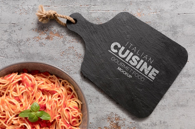 Free PSD | Italian food menu concept mock-up