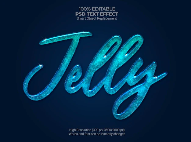 Free PSD | Jelly text effect