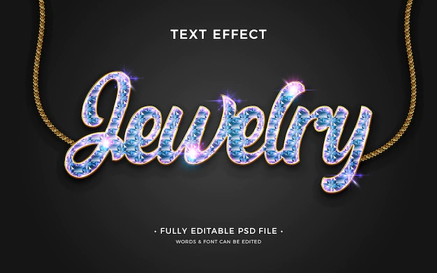 Free PSD | Jewelry text effect