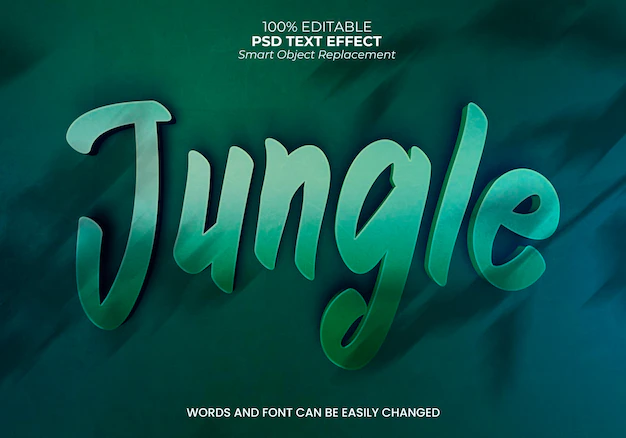 Free PSD | Jungle text effect