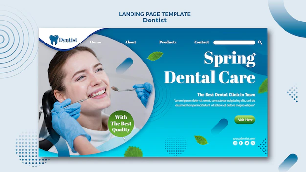 Free PSD | Landing page for dental care