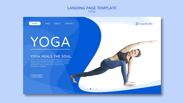 Free PSD | Landing page for yoga fitness