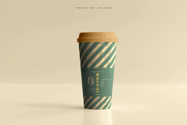 Free PSD | Large size biodegradable paper cup mockup