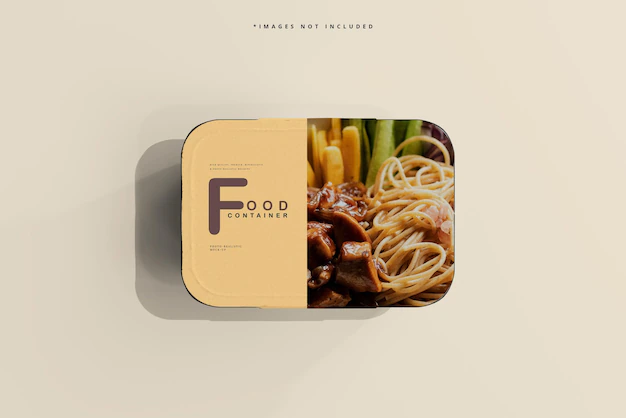 Free PSD | Large size food container mockup