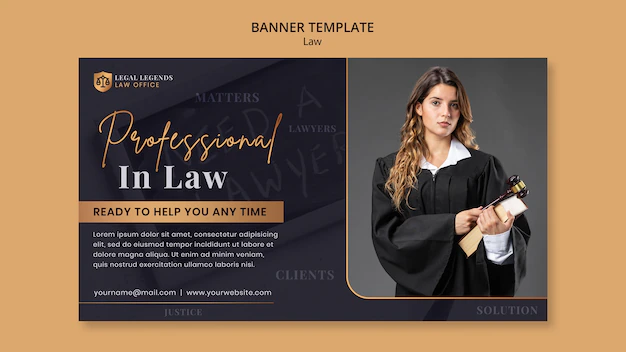 Free PSD | Law banner design template