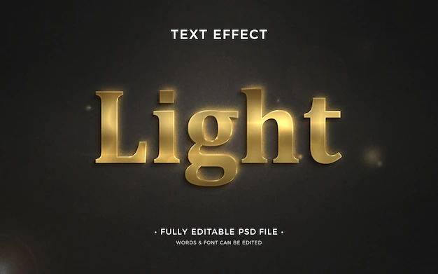 Free PSD | Light text effect design