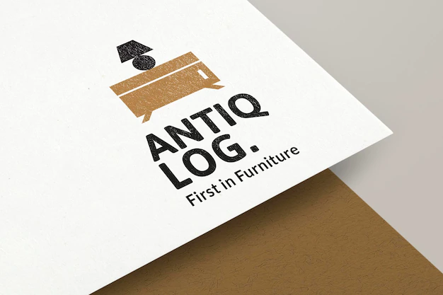 Free PSD | Logo mockup psd paper, realistic modern design