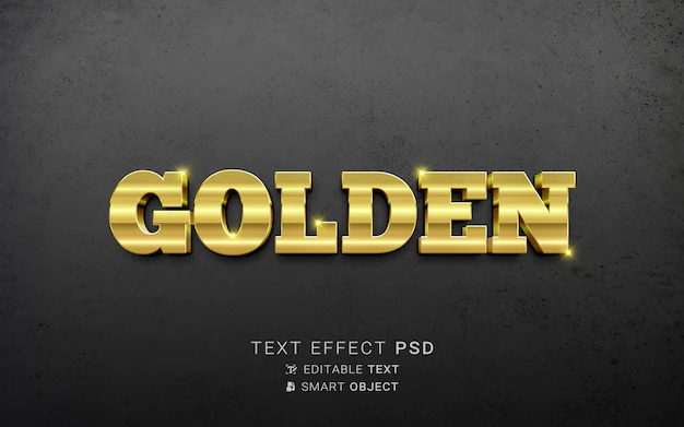 Free PSD | Luxurious gold text effect