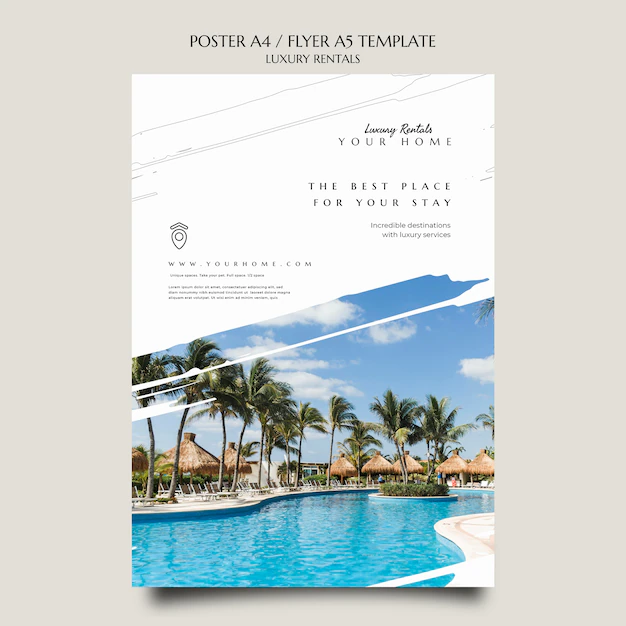 Free PSD | Luxury rental print template