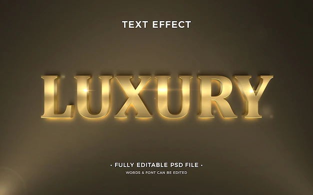 Free PSD | Luxury text effect design