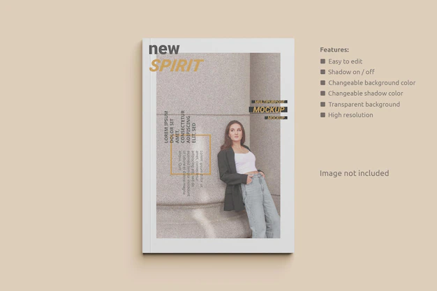 Free PSD | Magazine cover mockup