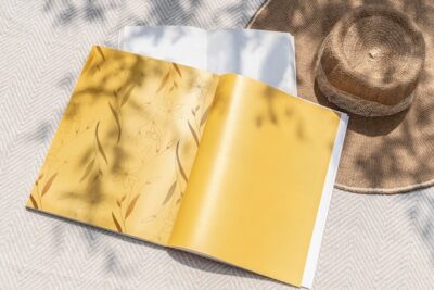 Free PSD | Magazine pages mockup psd summer reading