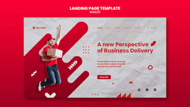 Free PSD | Mailer landing page template design