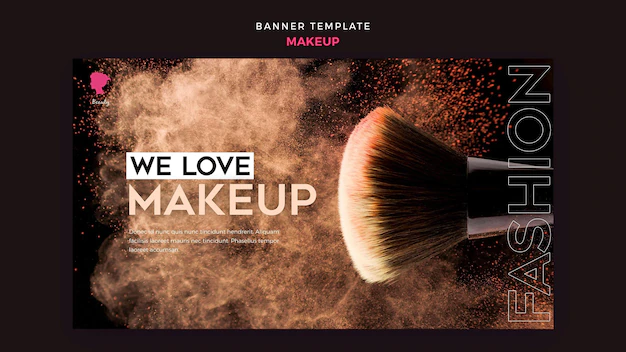 Free PSD | Make up banner template theme