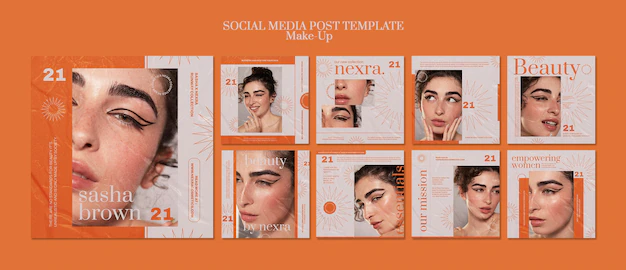 Free PSD | Make up social media post template