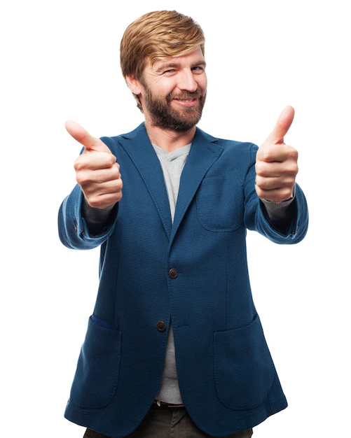 Free PSD | Man with thumbs up