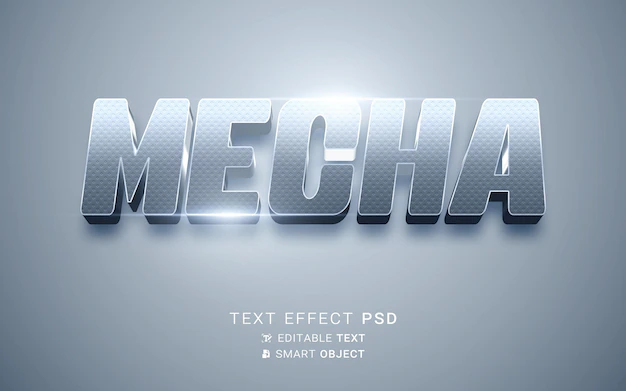 Free PSD | Mecha text effect