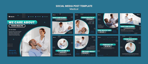 Free PSD | Medical care social media post template