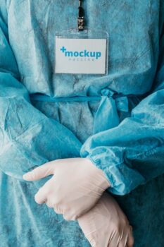 Free PSD | Medical wear and id card mock-up
