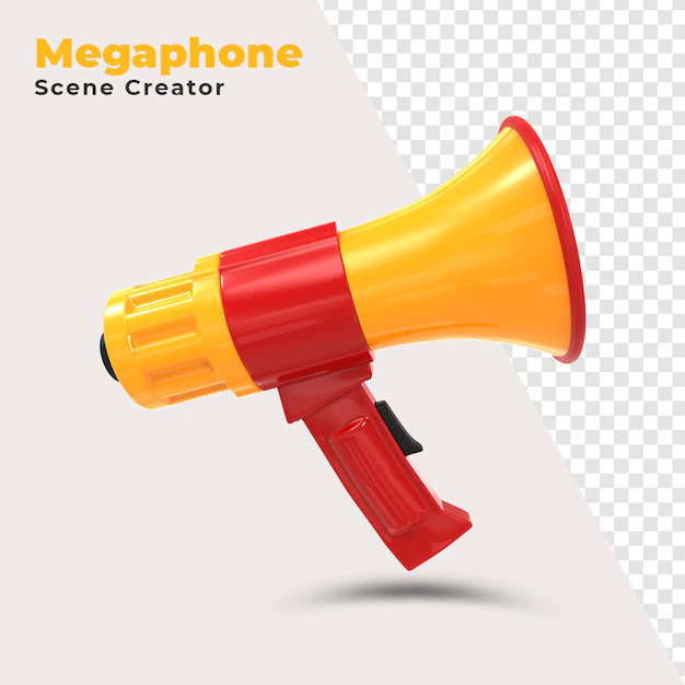 Free PSD | Megaphone scene creator