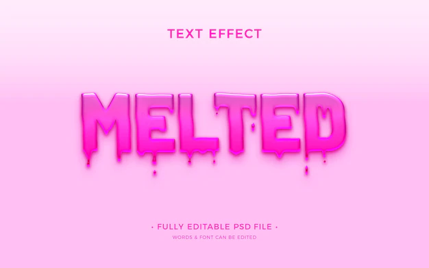 Free PSD | Melted text effect