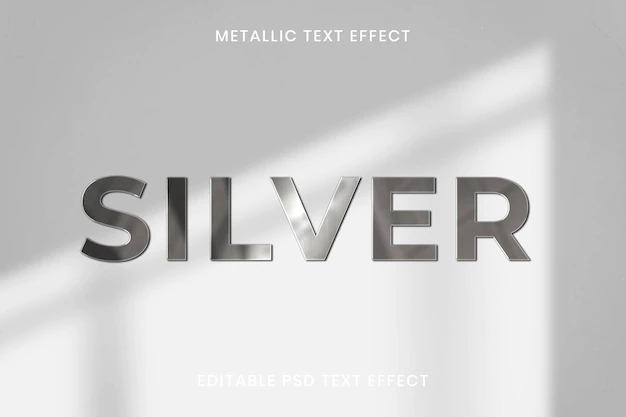 Free PSD | Metallic text effect psd editable template