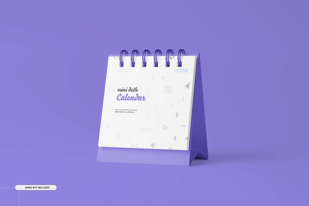 Free PSD | Mini desk calendar mockup