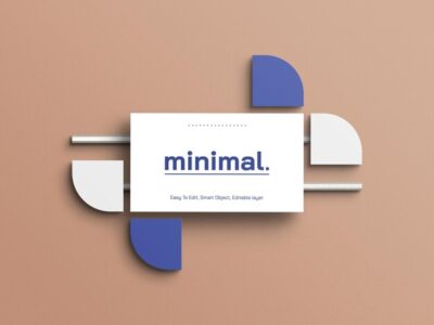 Free PSD | Minimal business card mockup