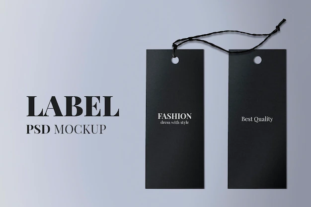 Free PSD | Minimal clothing label mockup psd for fashion brands