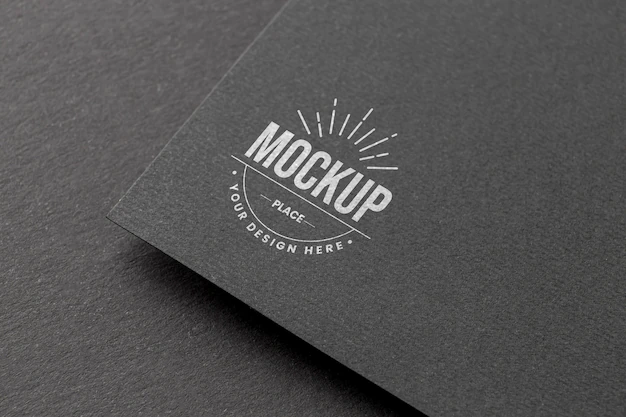 Free PSD | Minimal composition with company branding card mock-up