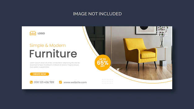 Free PSD | Minimal furniture facebook cover page template