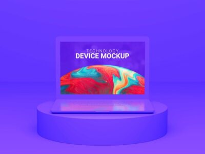 Free PSD | Minimal tech mockup design