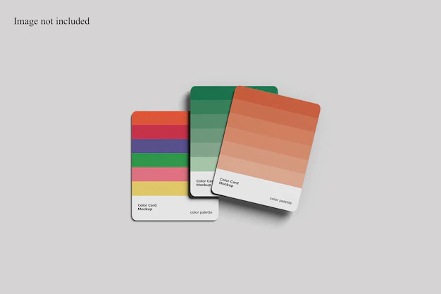 Free PSD | Minimalist color palette card mockup for showcasing your color references