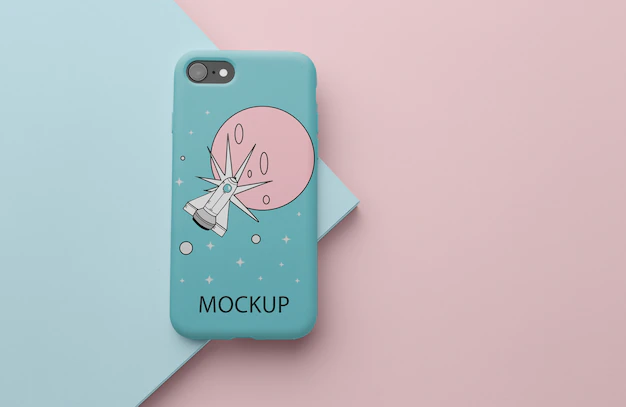 Free PSD | Minimalistic design mock-up with smartphone in case