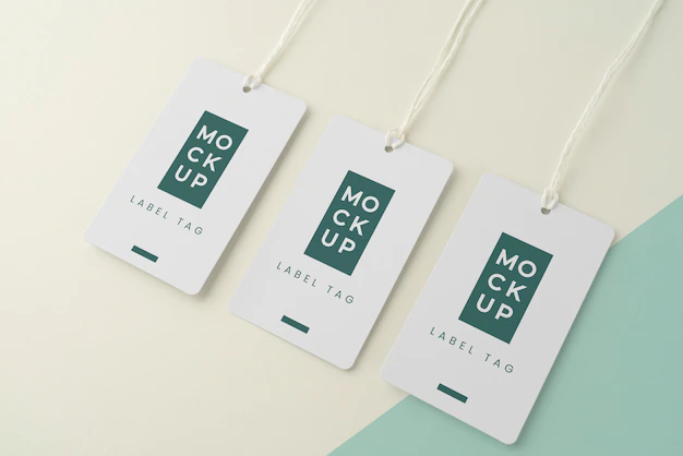 Free PSD | Mock-up paper tags composition
