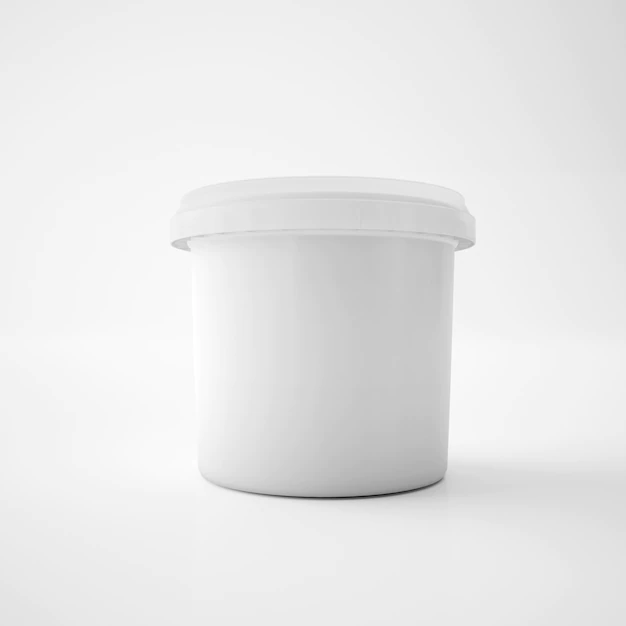 Free PSD | Mock up template plastic tub bucket container