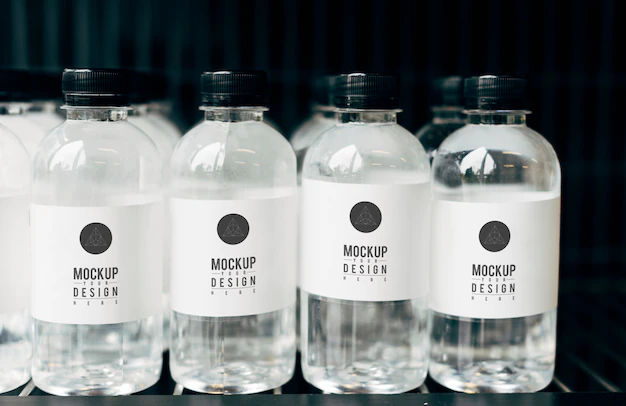 Free PSD | Mockup for mineral water bottles