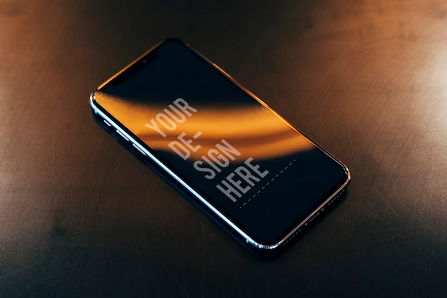 Free PSD | Mockup of a mobile phone screen