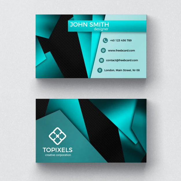 Free PSD | Modern business card with 3d shapes