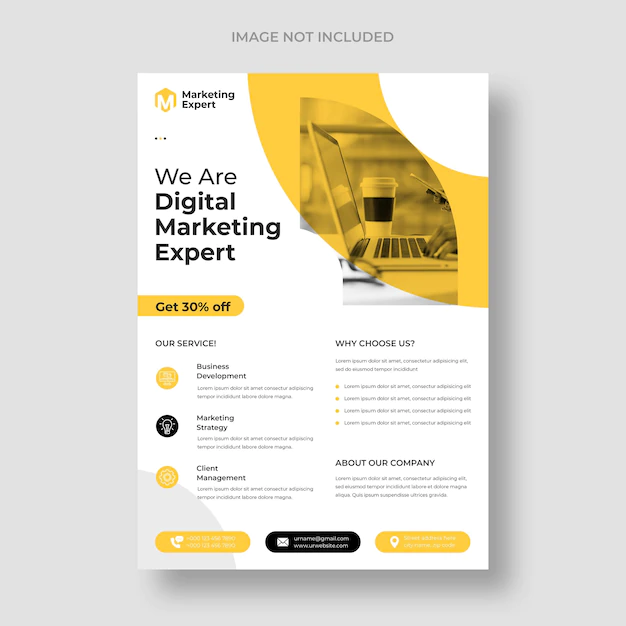 Free PSD | Modern digital marketing flyer template