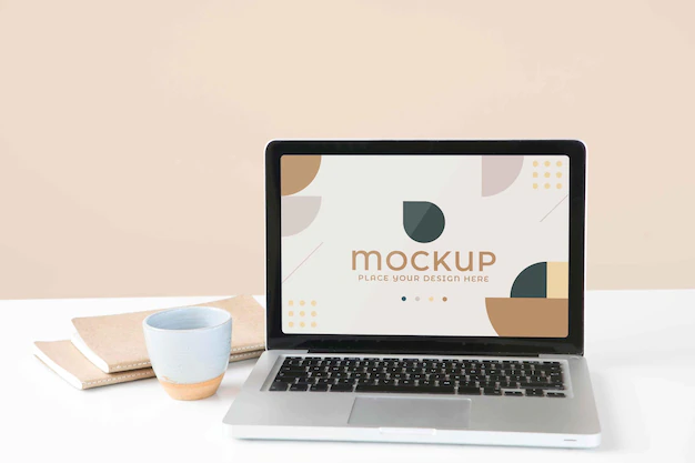 Free PSD | Modern laptop mock-up arrangement