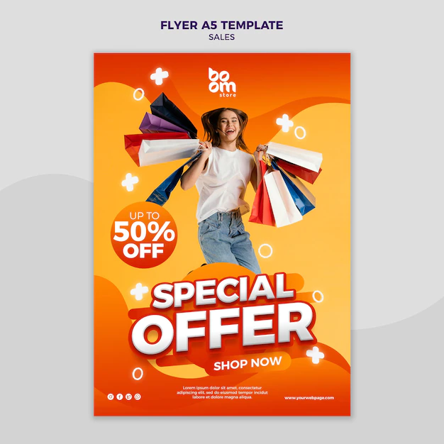 Free PSD | Modern sales flyer template