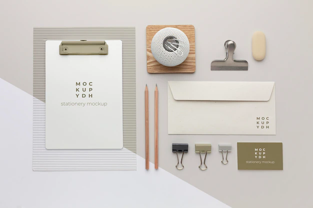 Free PSD | Modern stationery mock-up composition