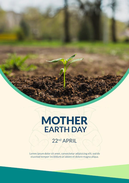 Free PSD | Mother earth day cover template