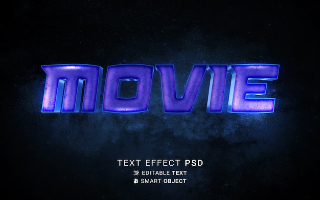 Free PSD | Movie text effect design